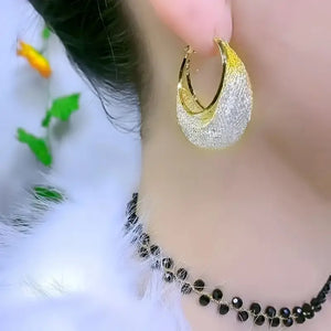 BUY 1 GET 1 FREE     Sparkling Luxury Golden Hoop Earrings