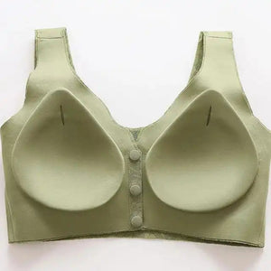((BUY 1 GET 2 FREE))  Seamless Front Buckle Wide Straps Front Buttons Bra